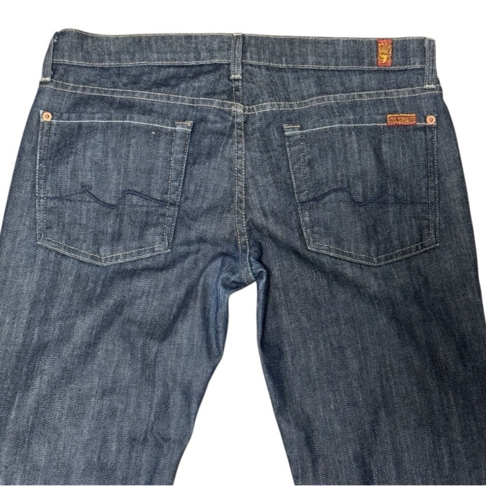 7 FOR ALL MANKIND - Women’s Roxanne Mid-Waist Slim Dark Blue Wash Jeans - 31 - Picture 5 of 8